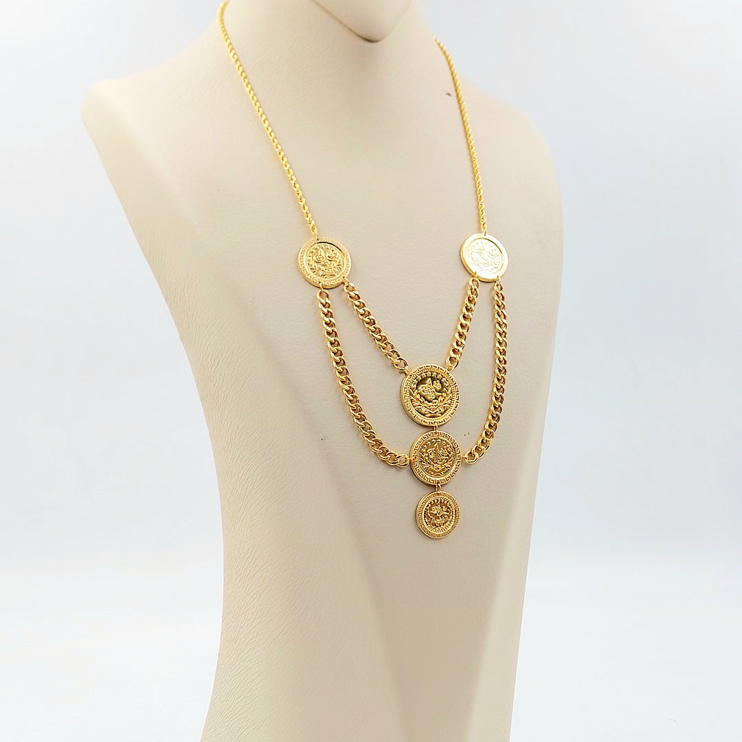 Print Rashadi Necklace Made of 21K Gold by Saeed Jewelry 