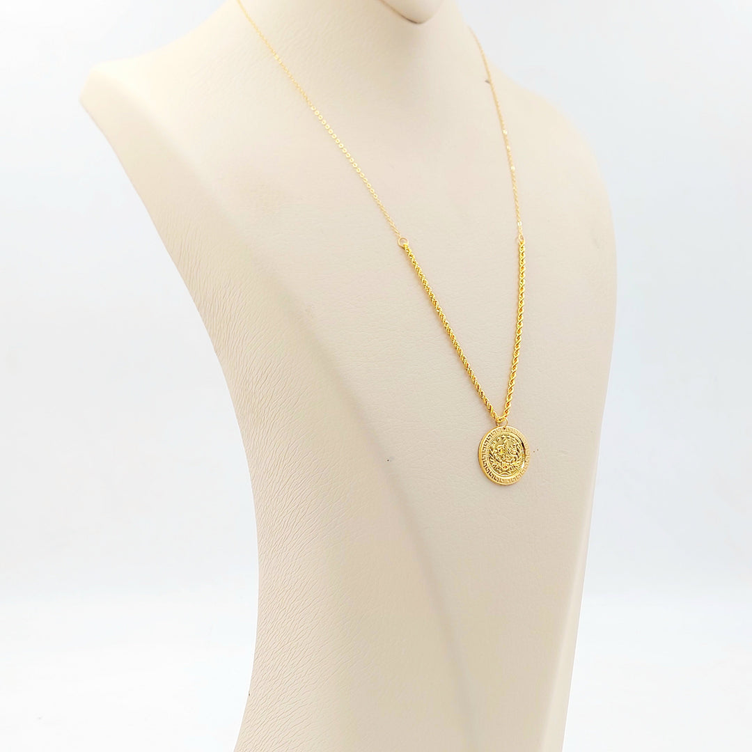 Print Rashadi Necklace Made of 21K Gold by Saeed Jewelry 