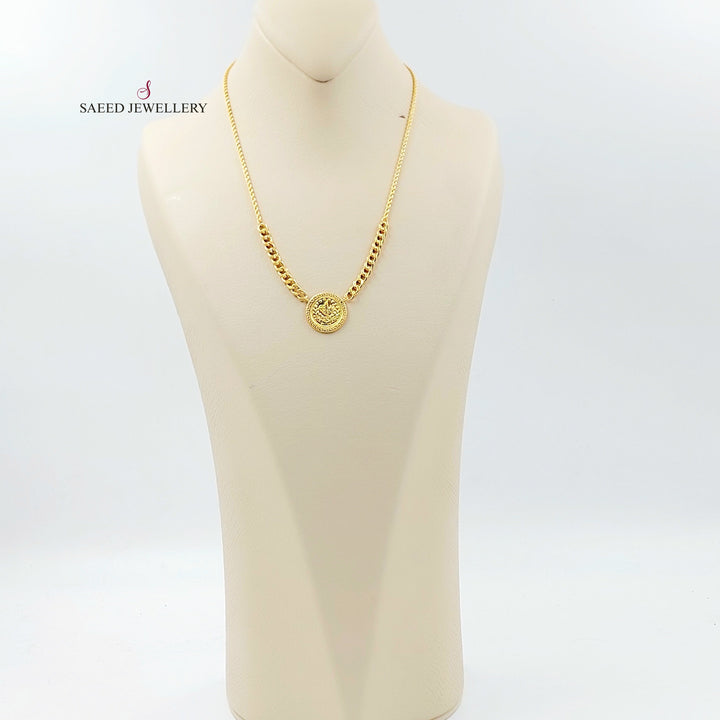 Print Rashadi Necklace Made of 21K Gold by Saeed Jewelry 