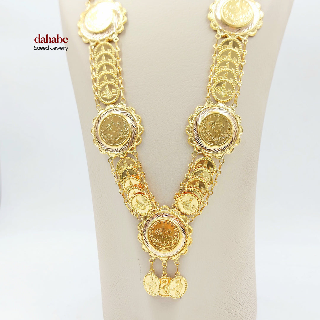 21K عقد رشادي قشرة-مجوهرات الشيخ سعيد-Saeed Jewelry 