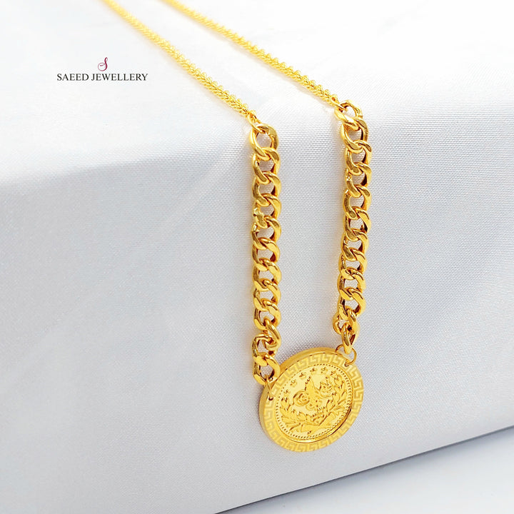 Print Rashadi Necklace Made of 21K Gold by Saeed Jewelry 