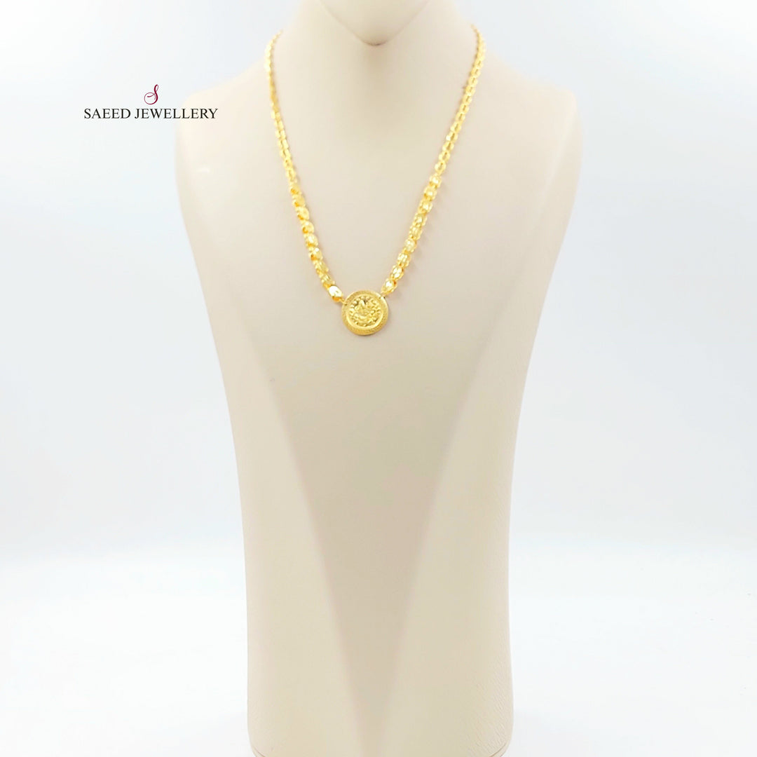 Print Rashadi Necklace Made of 21K Gold by Saeed Jewelry 