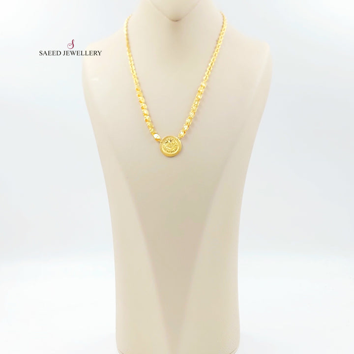 Print Rashadi Necklace Made of 21K Gold by Saeed Jewelry 