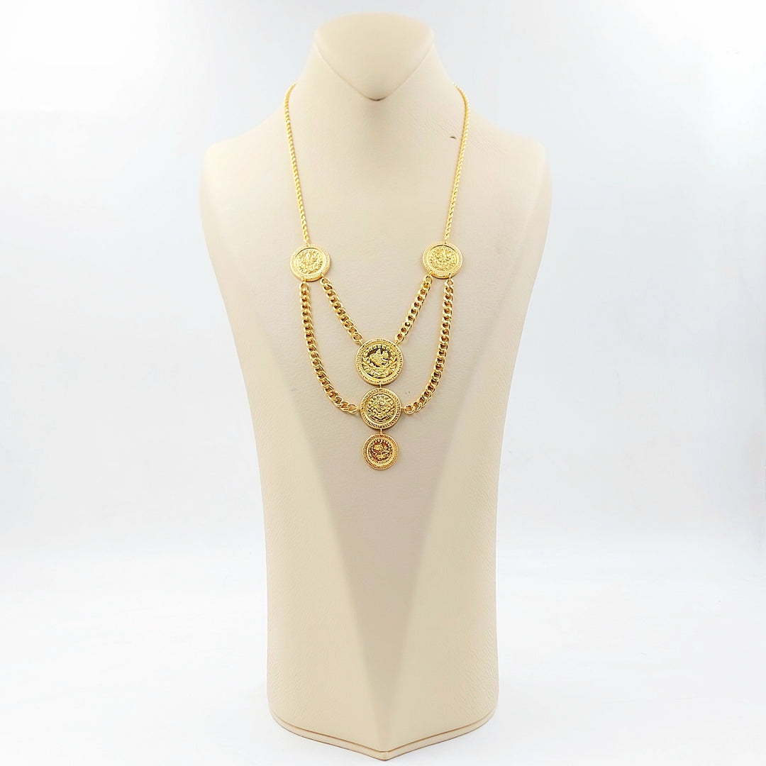 Print Rashadi Necklace Made of 21K Gold by Saeed Jewelry 