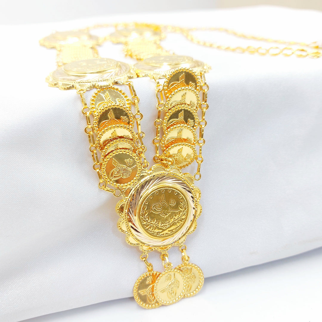 21K عقد رشادي قشرة-مجوهرات الشيخ سعيد-Saeed Jewelry 