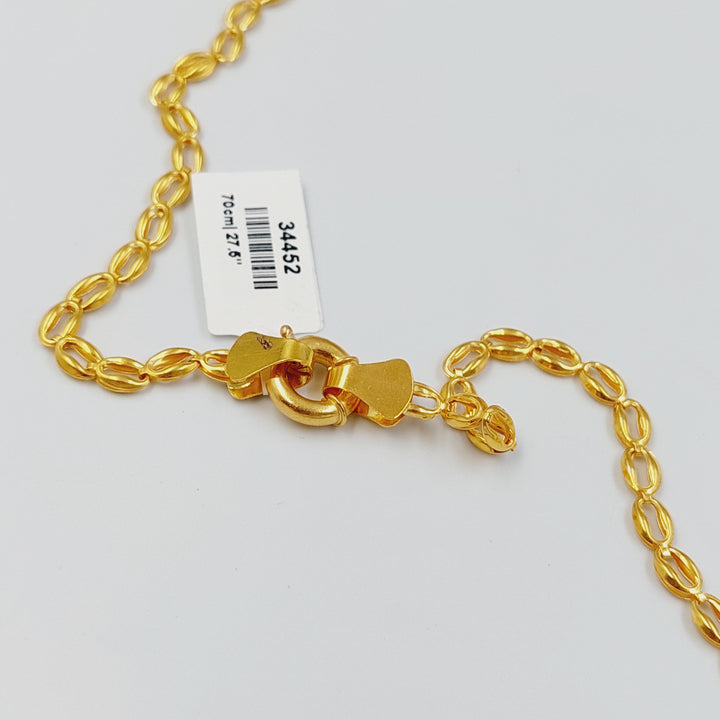 21K عقد رشادي قشرة-مجوهرات الشيخ سعيد-Saeed Jewelry 