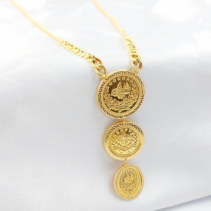 Print Rashadi Necklace Made of 21K Gold by Saeed Jewelry 