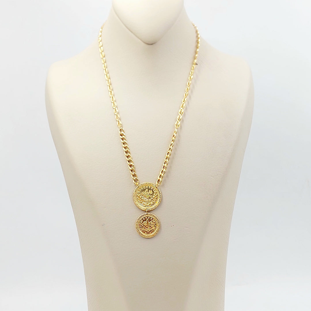 21K عقد رشادي قشرة-مجوهرات الشيخ سعيد-Saeed Jewelry 