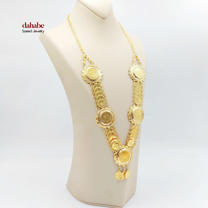 21K عقد رشادي قشرة-مجوهرات الشيخ سعيد-Saeed Jewelry 