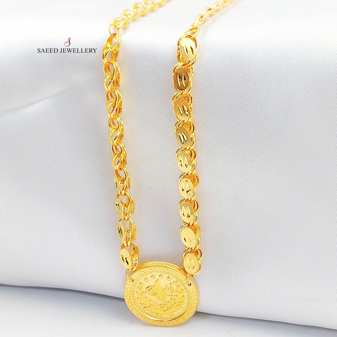 Print Rashadi Necklace Made of 21K Gold by Saeed Jewelry 