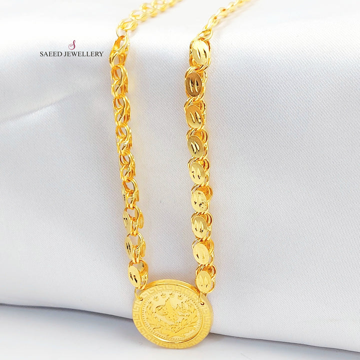 Print Rashadi Necklace Made of 21K Gold by Saeed Jewelry 