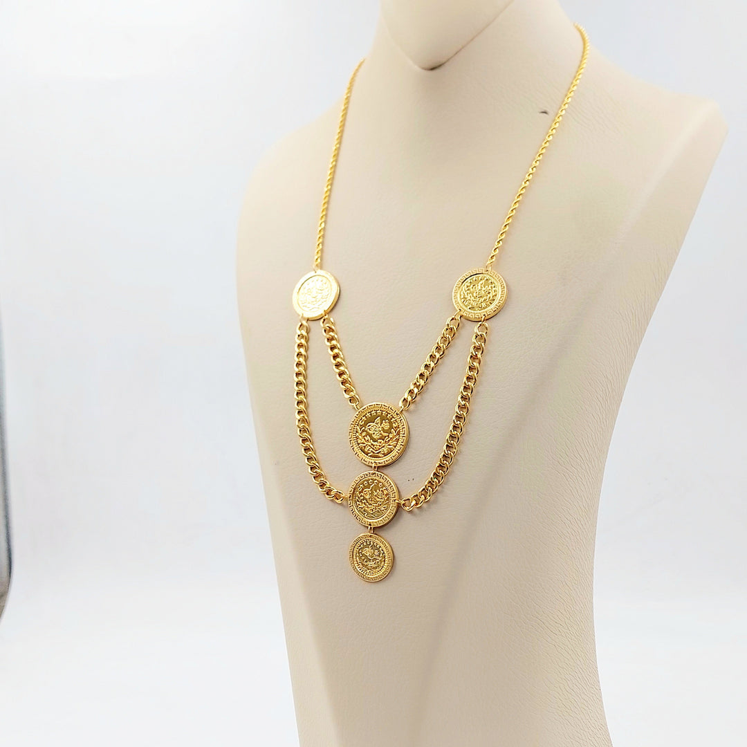 Print Rashadi Necklace Made of 21K Gold by Saeed Jewelry 