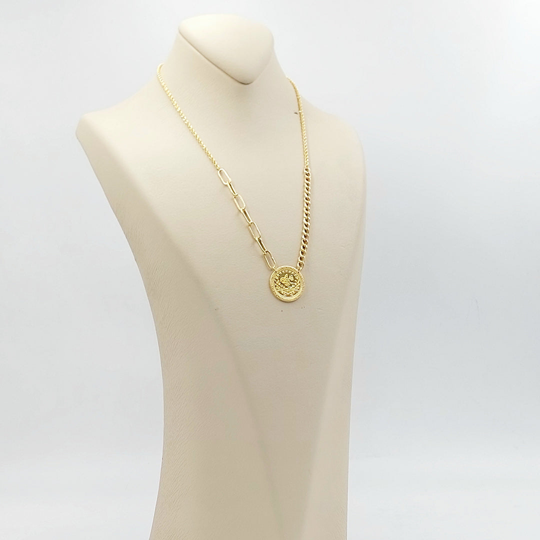 21K عقد رشادي قشرة-مجوهرات الشيخ سعيد-Saeed Jewelry 