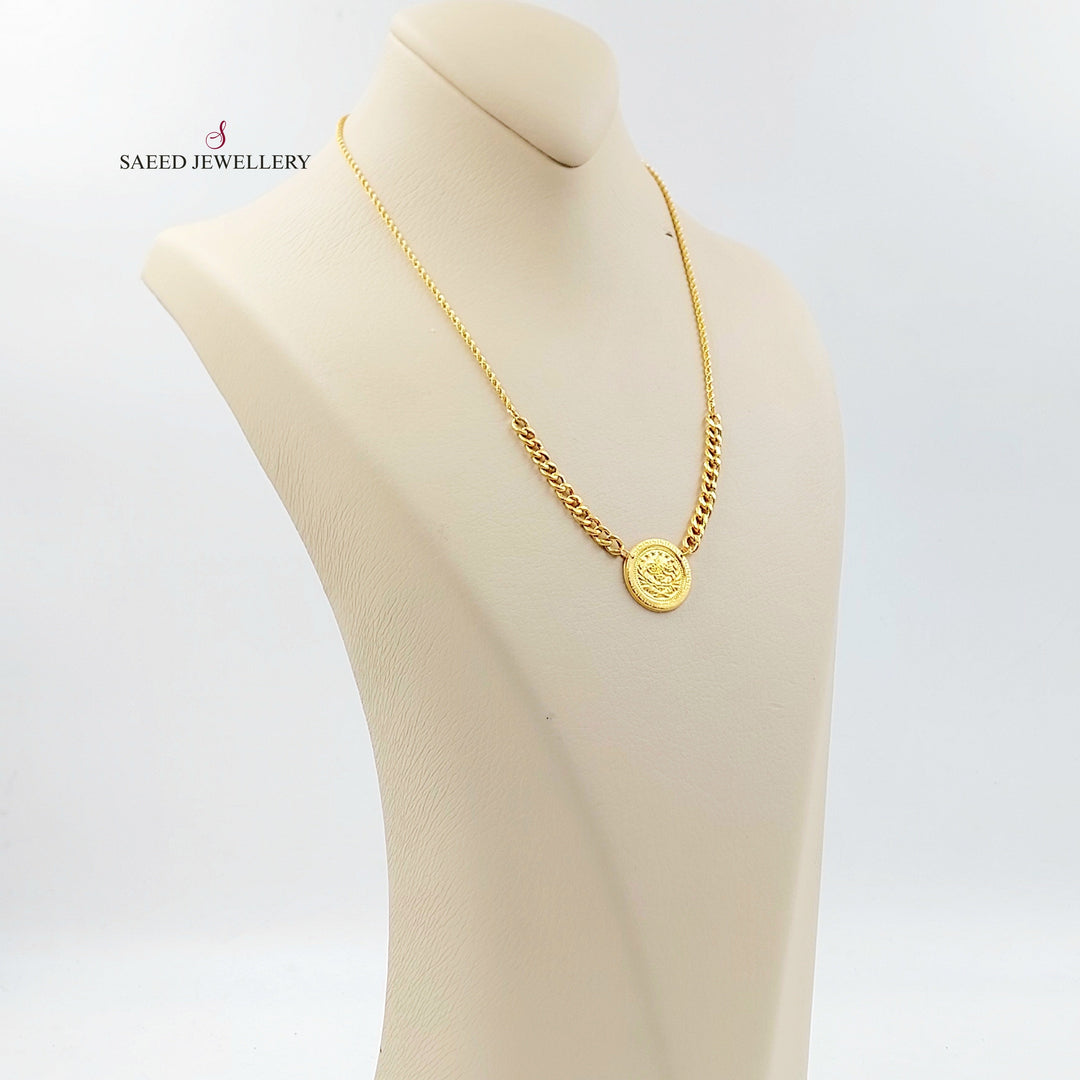 Print Rashadi Necklace Made of 21K Gold by Saeed Jewelry 