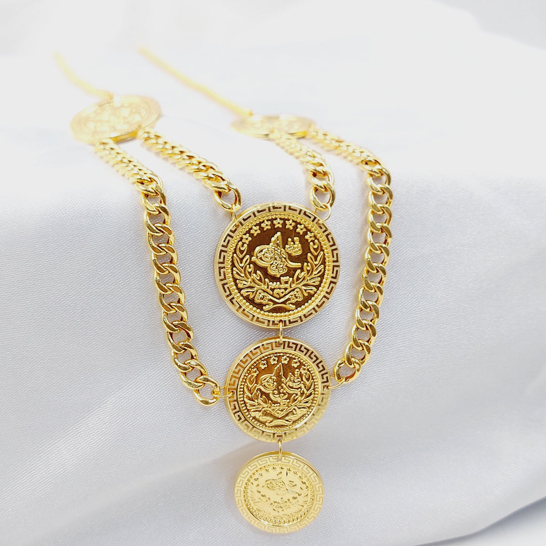 Print Rashadi Necklace Made of 21K Gold by Saeed Jewelry 