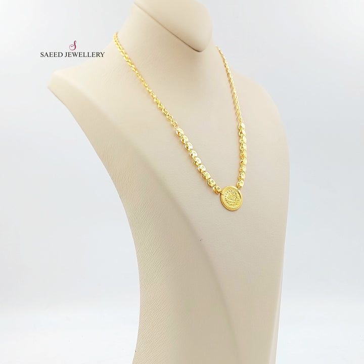 Print Rashadi Necklace Made of 21K Gold by Saeed Jewelry 