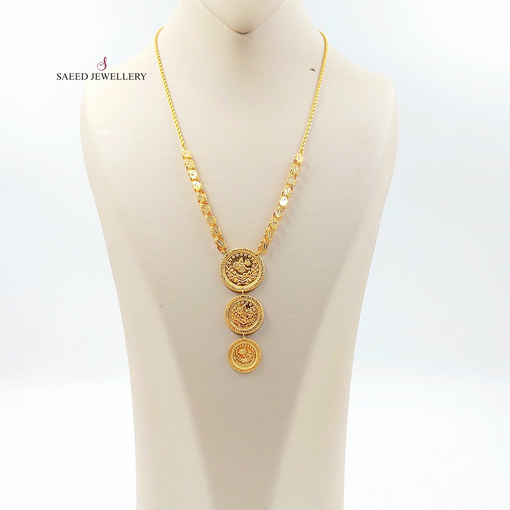 Print Rashadi Necklace Made of 21K Gold by Saeed Jewelry 