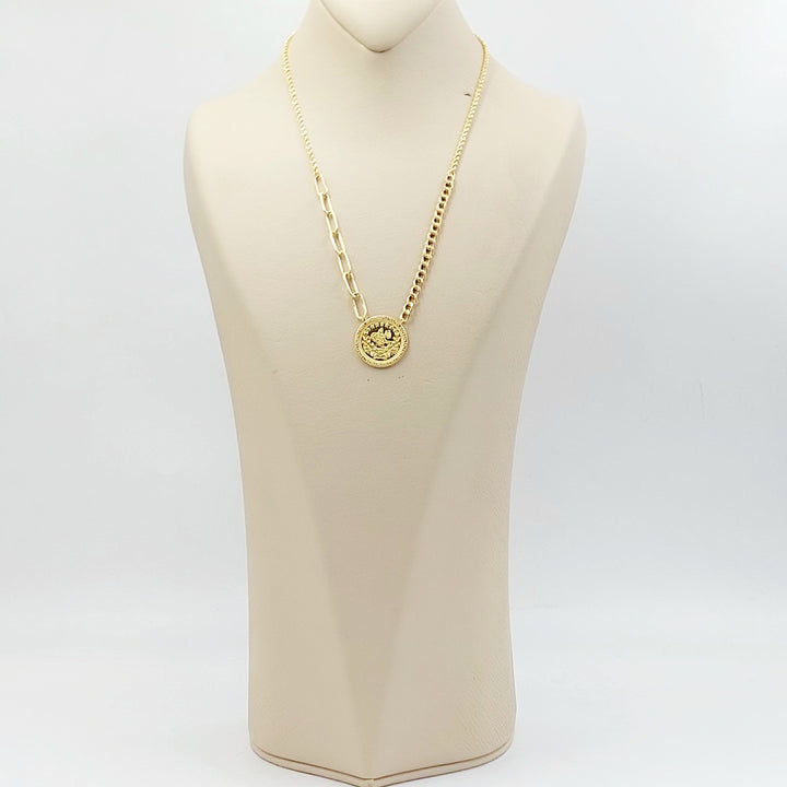 21K عقد رشادي قشرة-مجوهرات الشيخ سعيد-Saeed Jewelry 