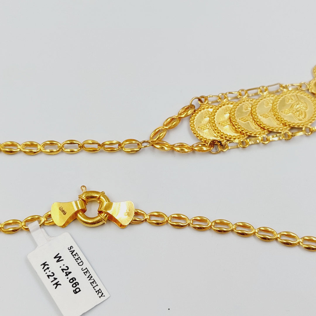 21K عقد رشادي قشرة-مجوهرات الشيخ سعيد-Saeed Jewelry 