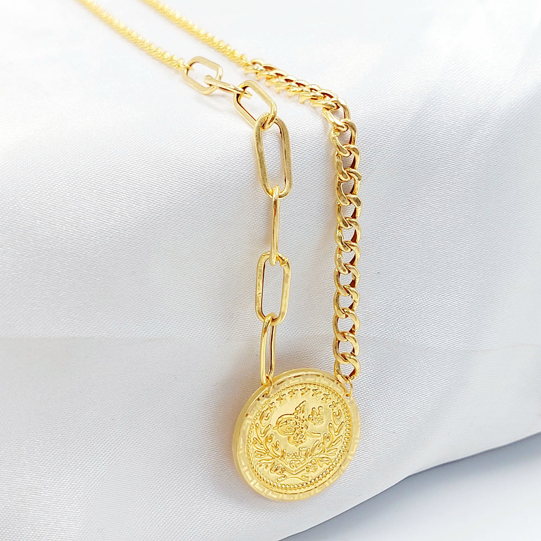 21K عقد رشادي قشرة-مجوهرات الشيخ سعيد-Saeed Jewelry 