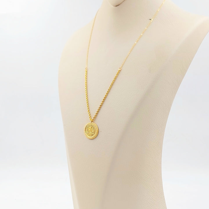 Print Rashadi Necklace Made of 21K Gold by Saeed Jewelry 