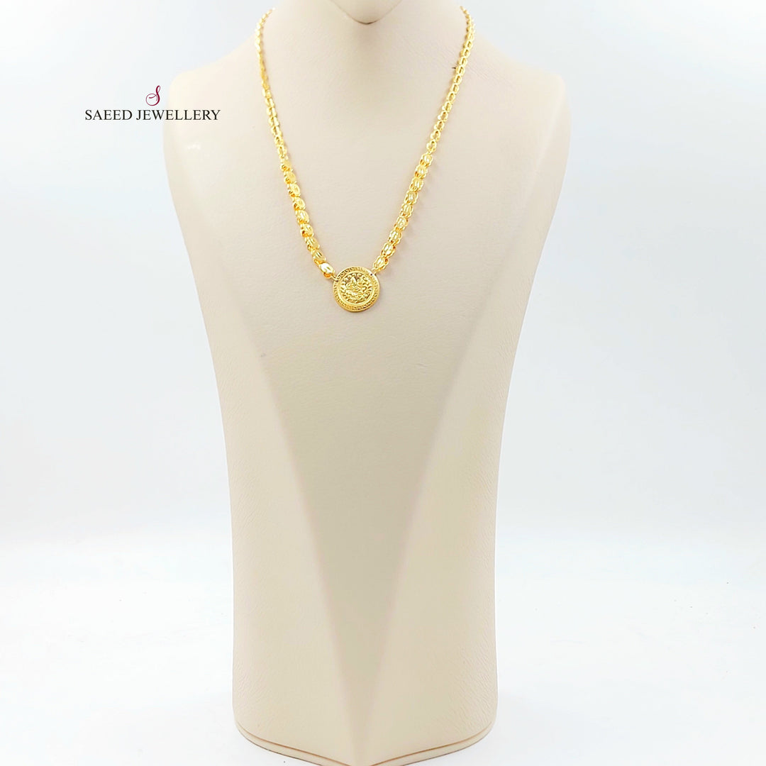 Print Rashadi Necklace Made of 21K Gold by Saeed Jewelry 