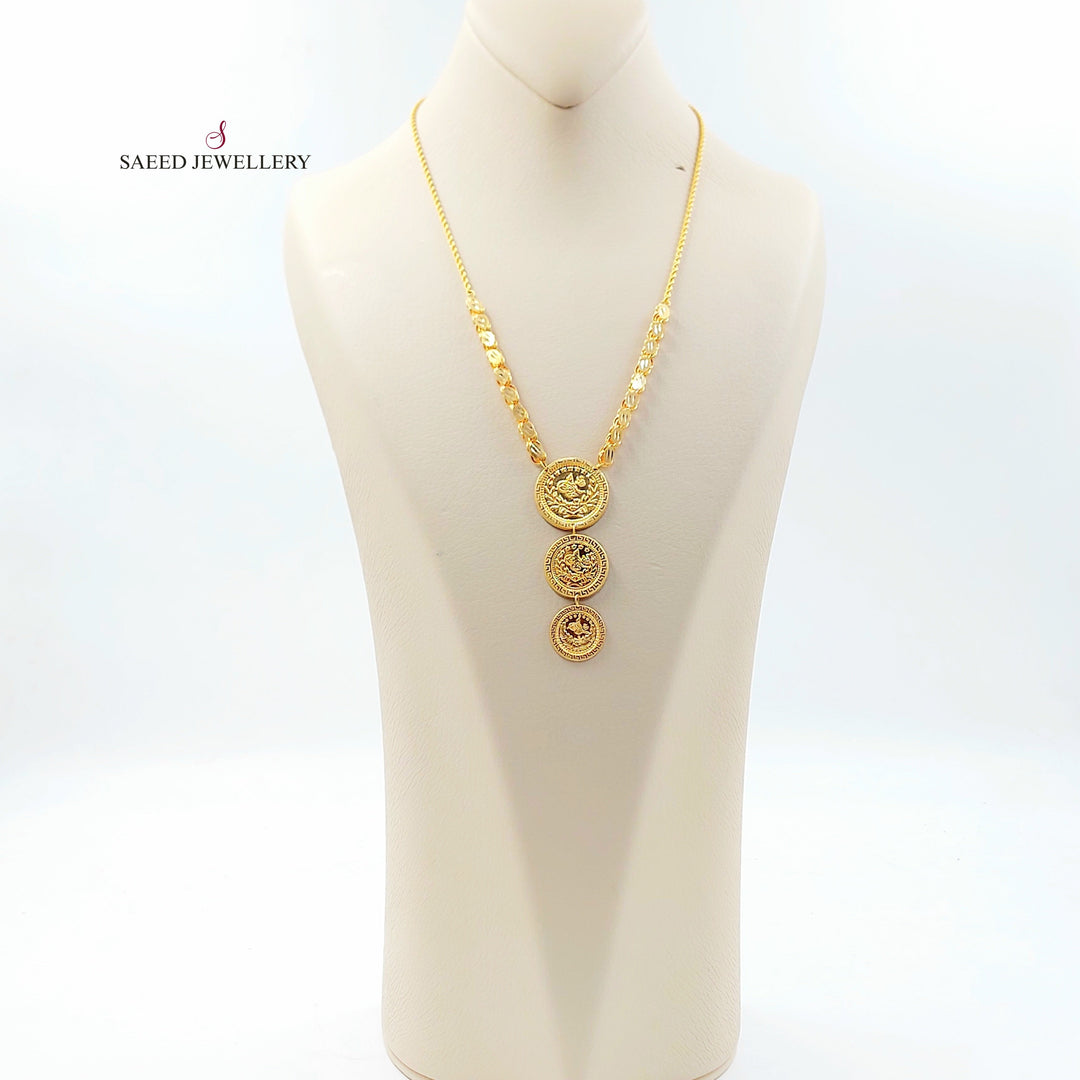 Print Rashadi Necklace Made of 21K Gold by Saeed Jewelry 