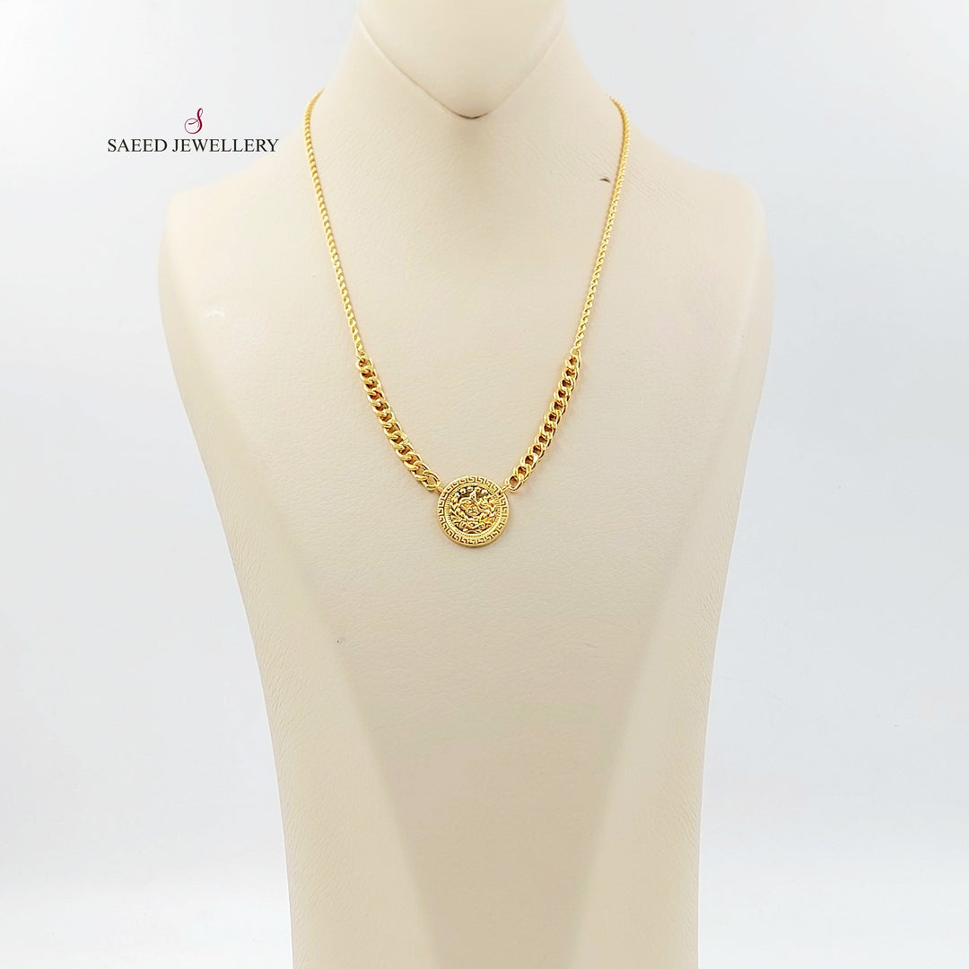 Print Rashadi Necklace Made of 21K Gold by Saeed Jewelry 