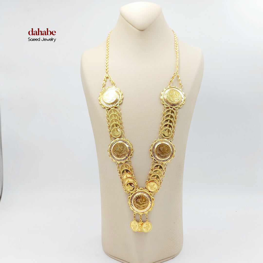 21K عقد رشادي قشرة-مجوهرات الشيخ سعيد-Saeed Jewelry 