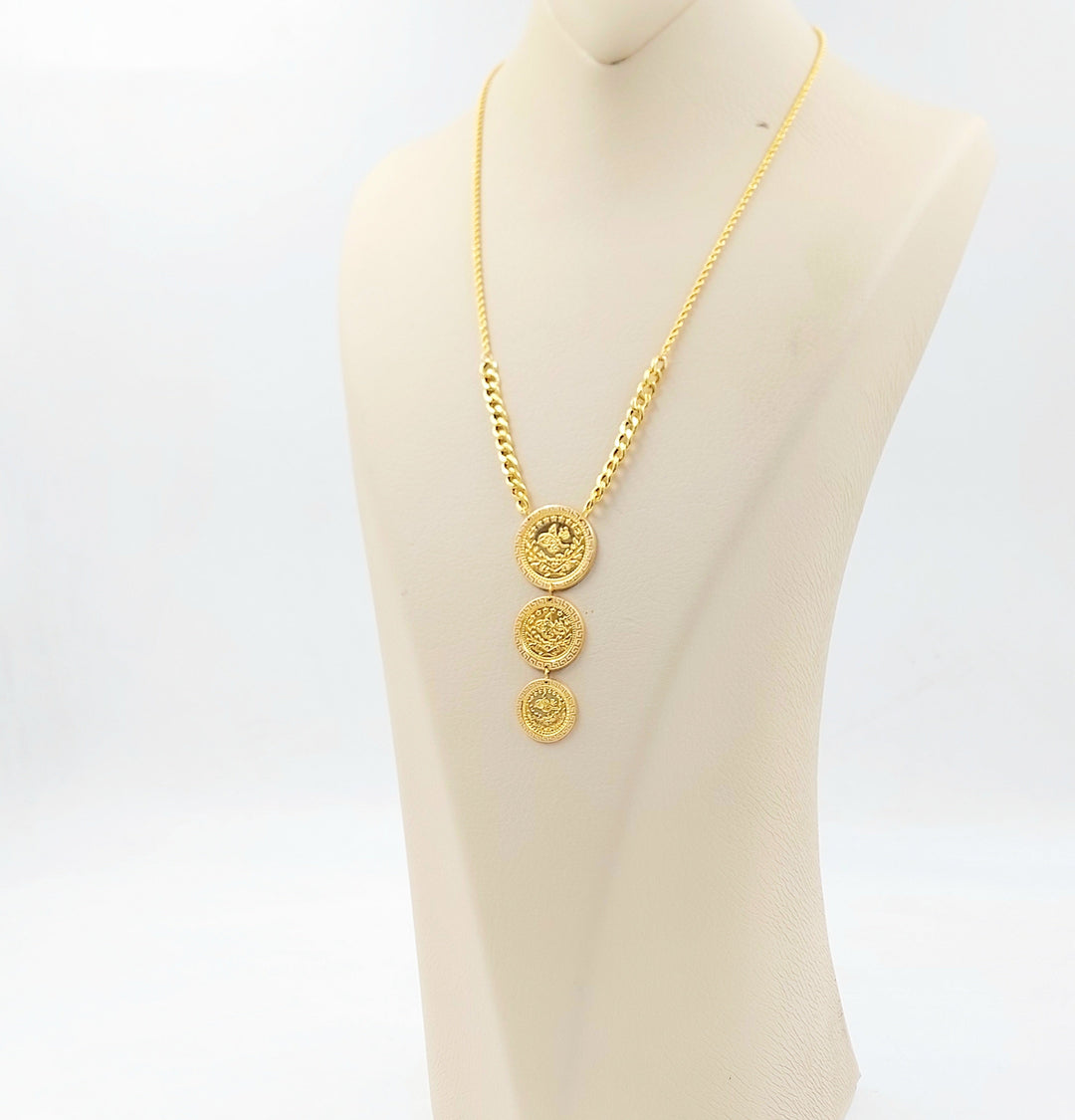 Print Rashadi Necklace Made of 21K Gold by Saeed Jewelry 