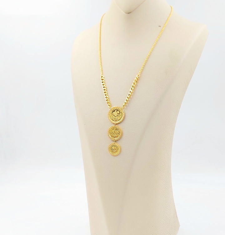 Print Rashadi Necklace Made of 21K Gold by Saeed Jewelry 