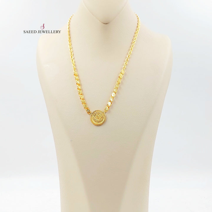 Print Rashadi Necklace Made of 21K Gold by Saeed Jewelry 