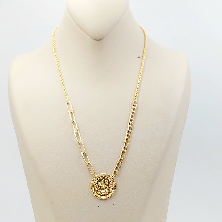 21K عقد رشادي قشرة-مجوهرات الشيخ سعيد-Saeed Jewelry 