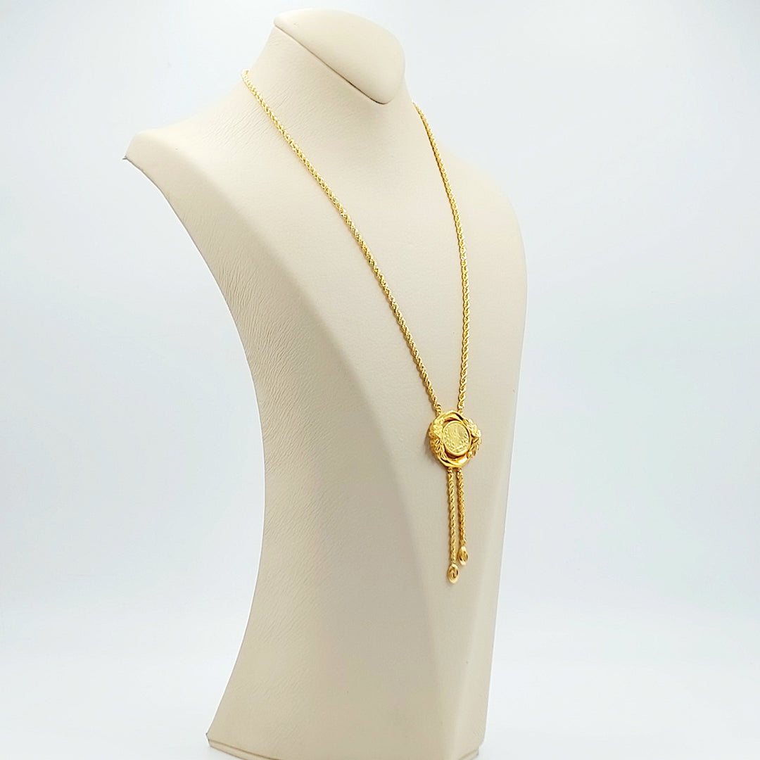 Rashadi Balls Necklace Made of 21K Gold by Saeed Jewelry 
