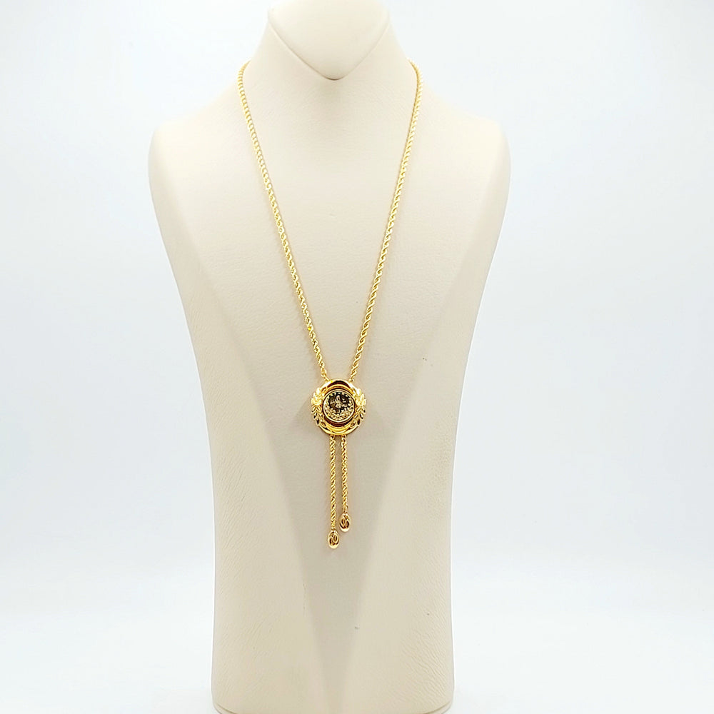 Rashadi Balls Necklace Made of 21K Gold by Saeed Jewelry 