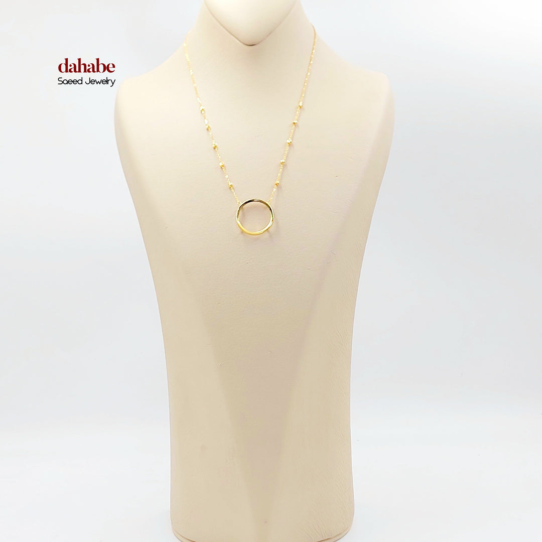 21K Gold Coin Frame Necklace