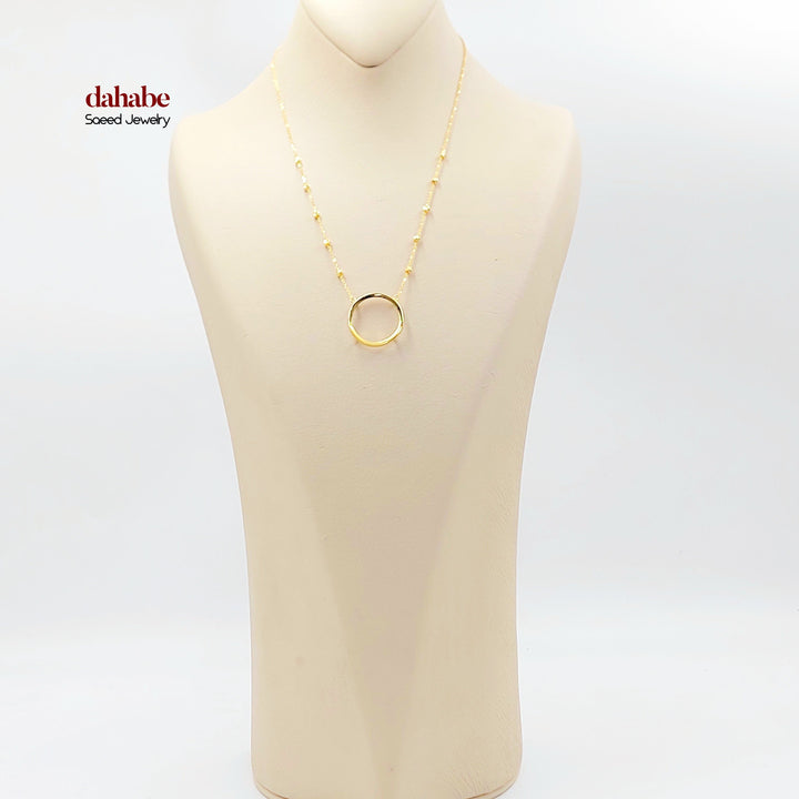 21K Gold Coin Frame Necklace