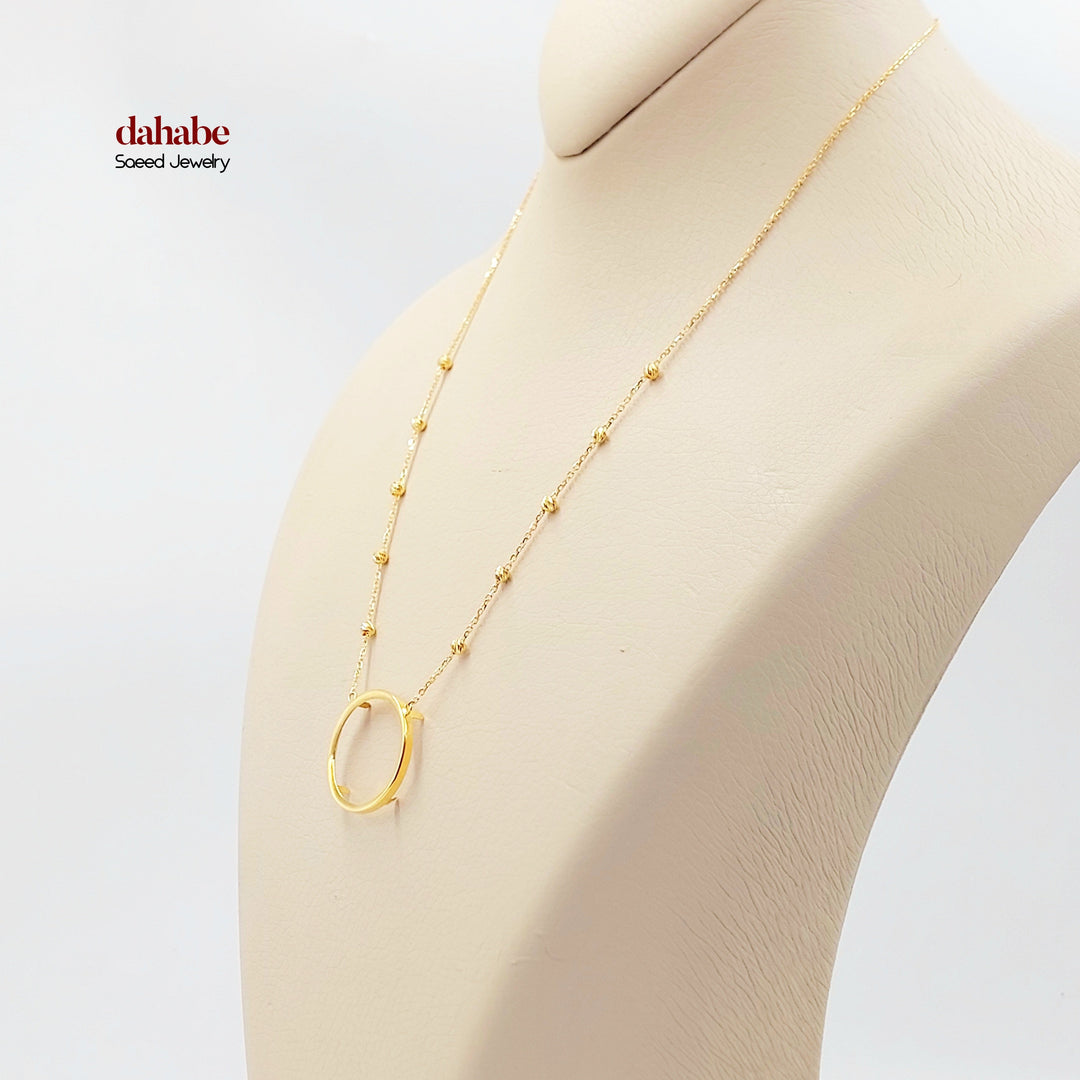 21K Gold Coin Frame Necklace