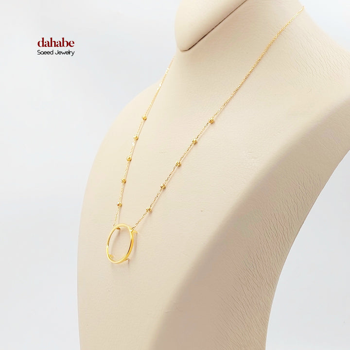 21K Gold Coin Frame Necklace