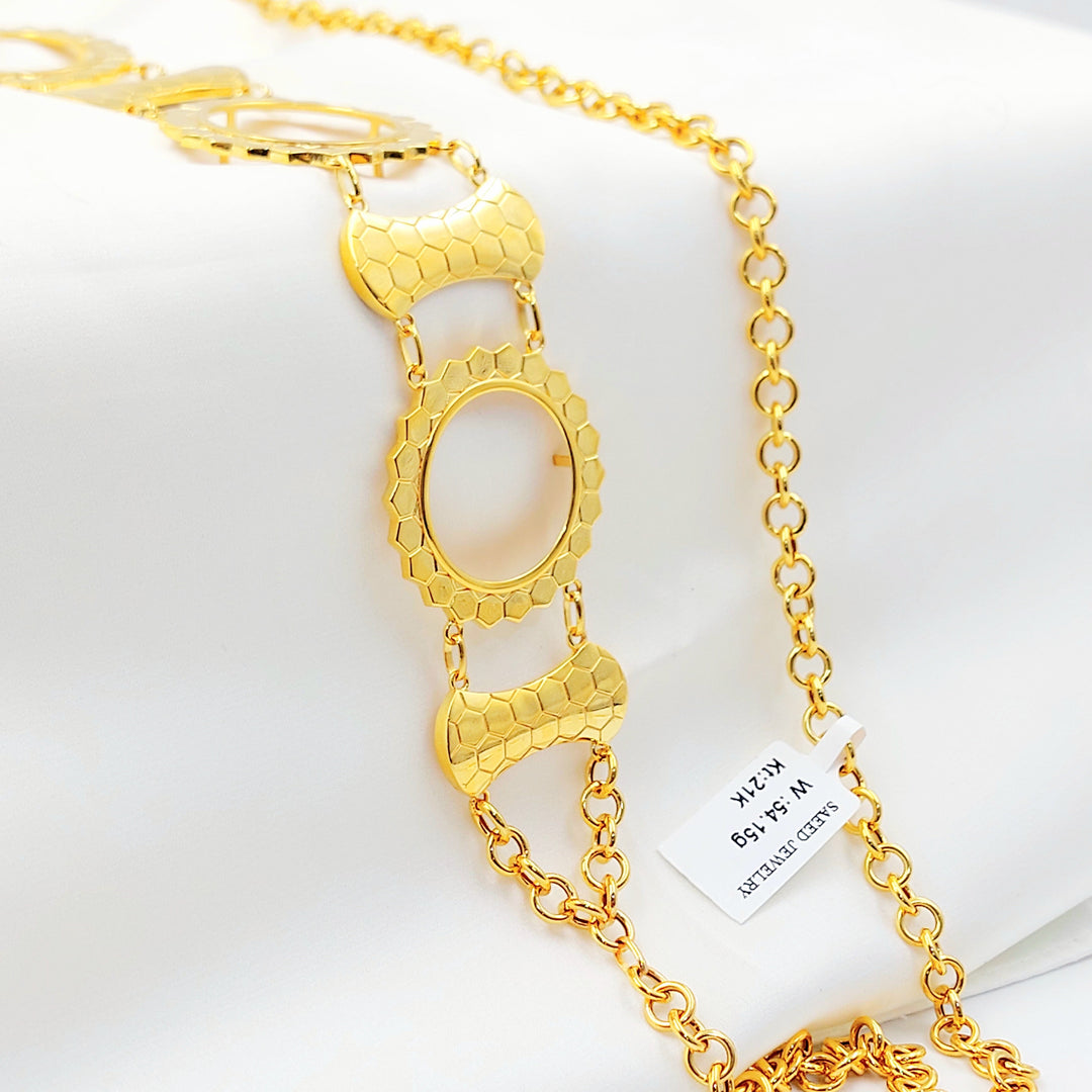 21K عقد برواز ليرات رشادي-مجوهرات الشيخ سعيد-Saeed Jewelry 