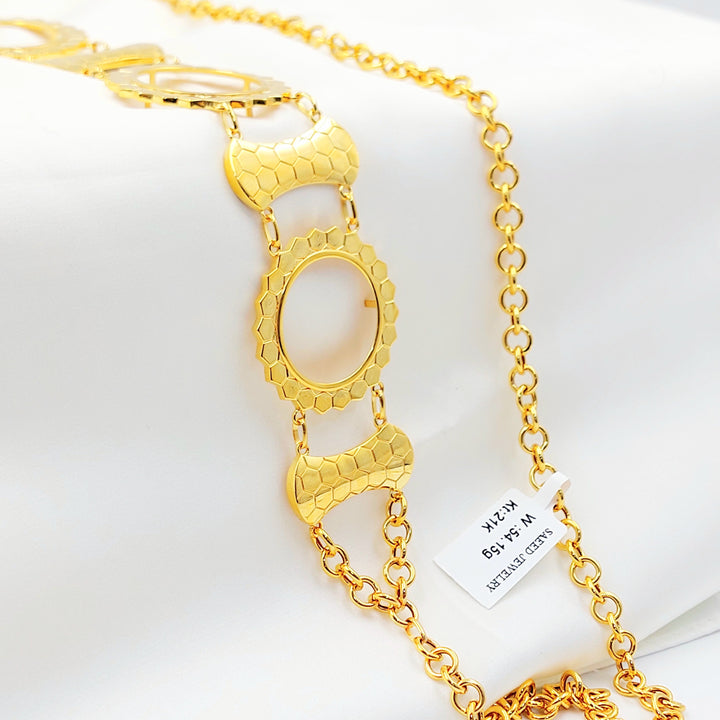 21K عقد برواز ليرات رشادي-مجوهرات الشيخ سعيد-Saeed Jewelry 