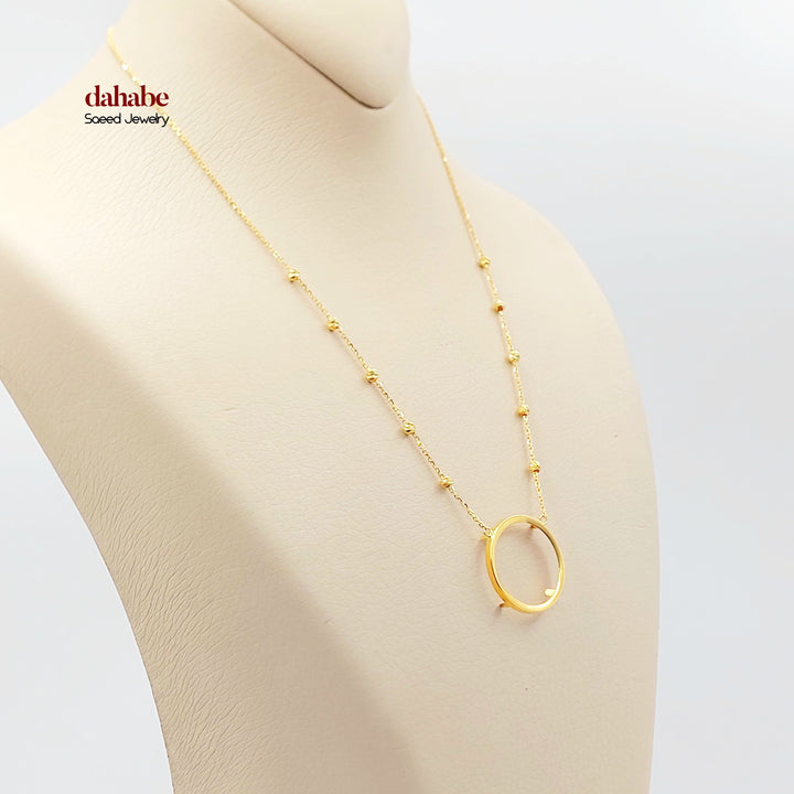 21K Gold Coin Frame Necklace