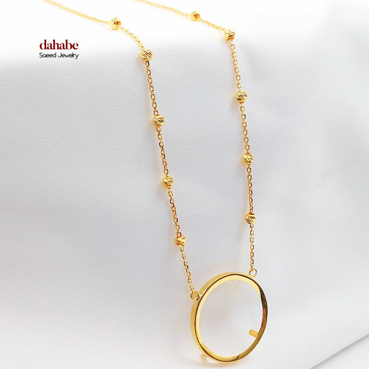 21K Gold Coin Frame Necklace