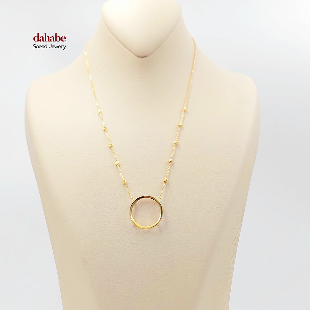 21K Gold Coin Frame Necklace