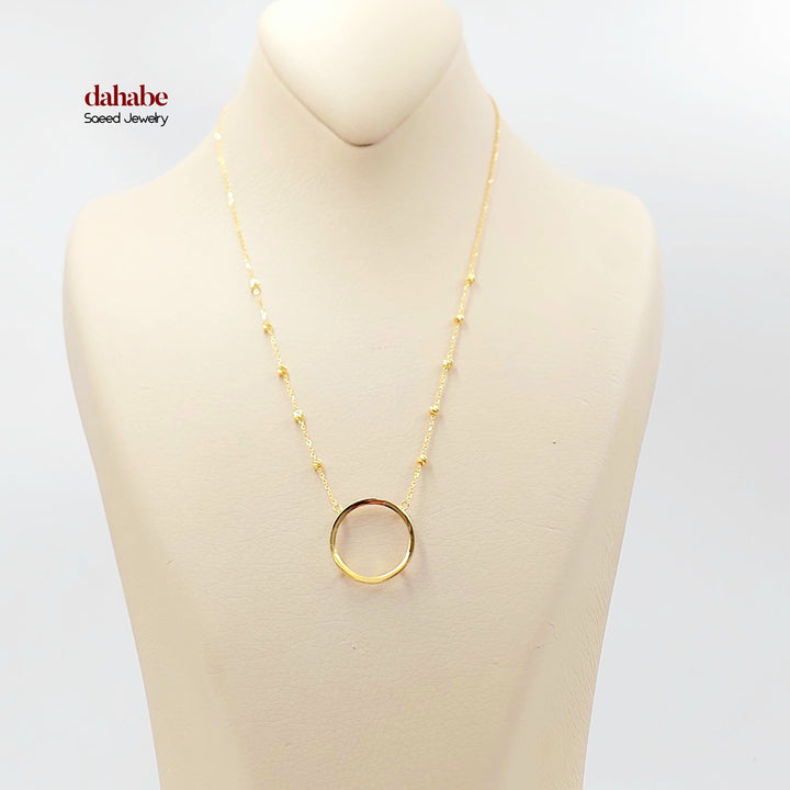 21K Gold Coin Frame Necklace