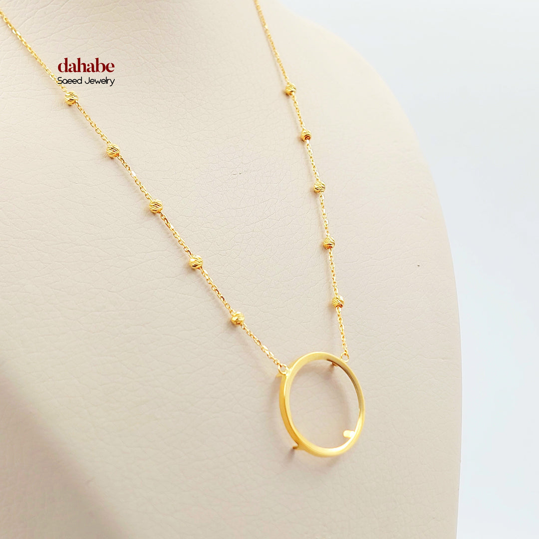 21K Gold Coin Frame Necklace