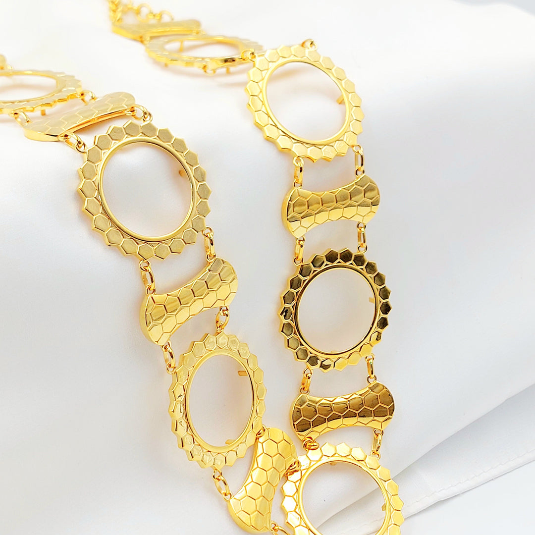 21K عقد برواز ليرات رشادي-مجوهرات الشيخ سعيد-Saeed Jewelry 