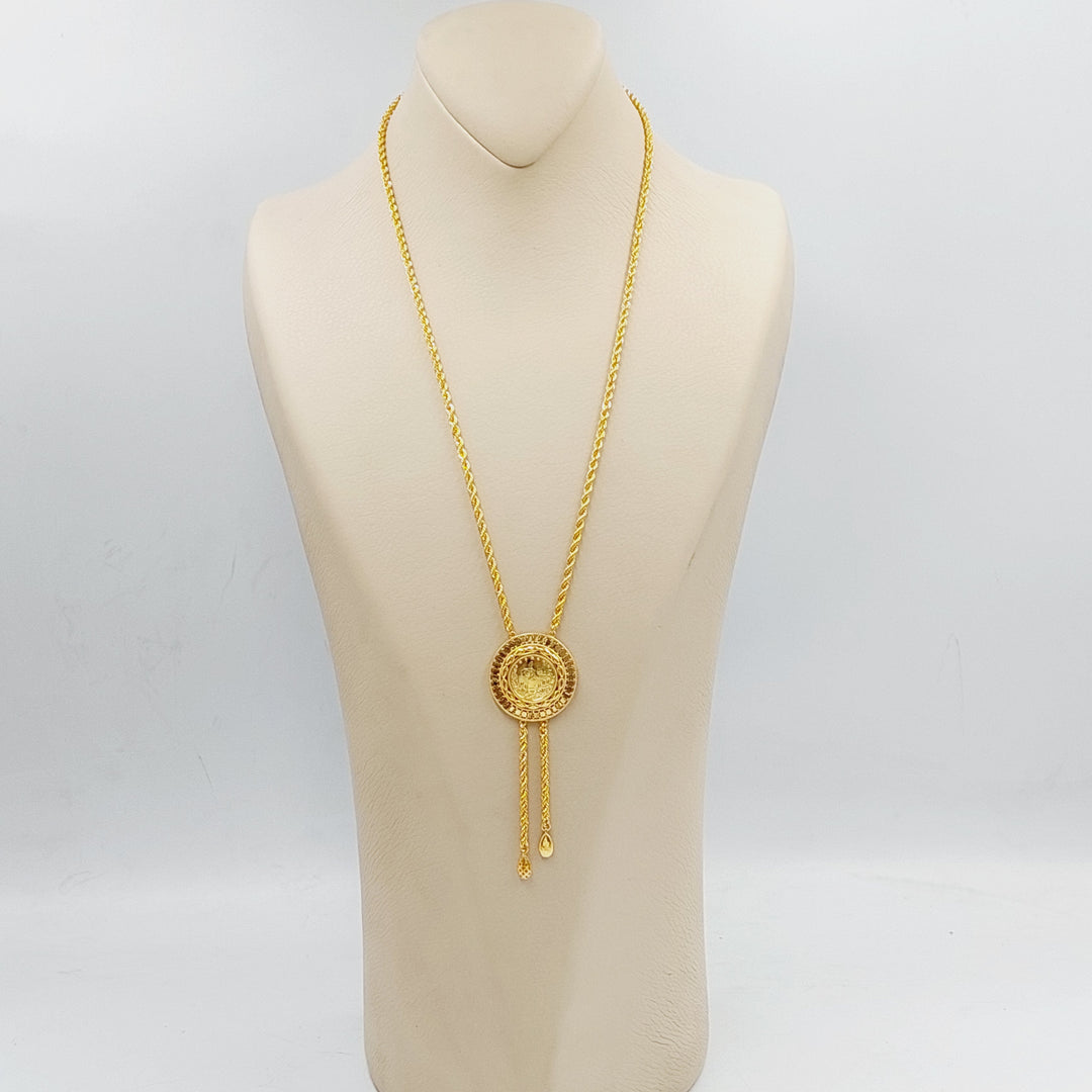 21K Gold Rashadi Rope Necklace by Saeed Jewelry - Image 5