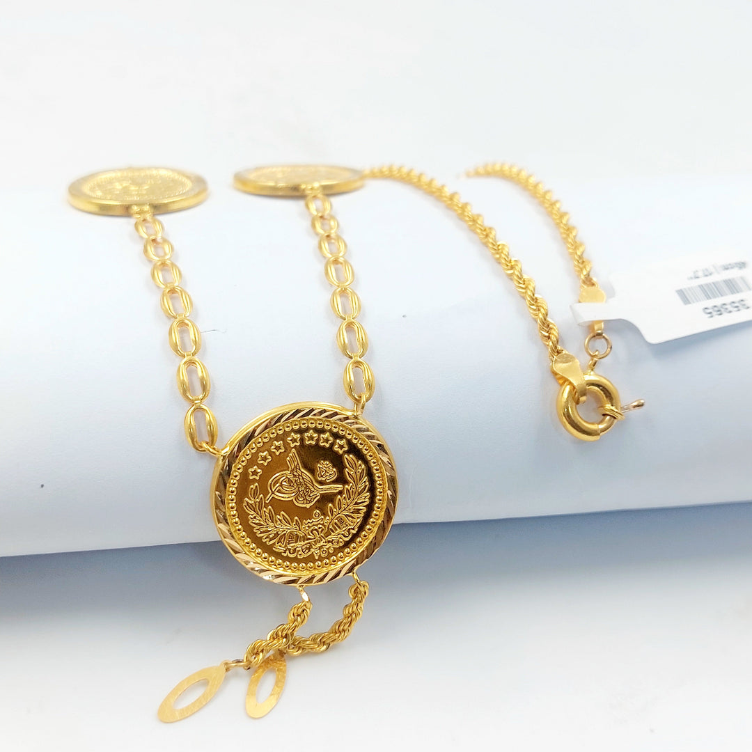 Rashadi Print Necklace Made of 21K Gold by Saeed Jewelry 