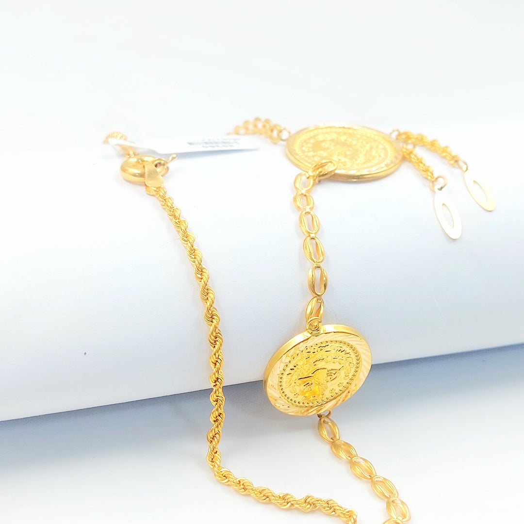 Rashadi Print Necklace Made of 21K Gold by Saeed Jewelry 